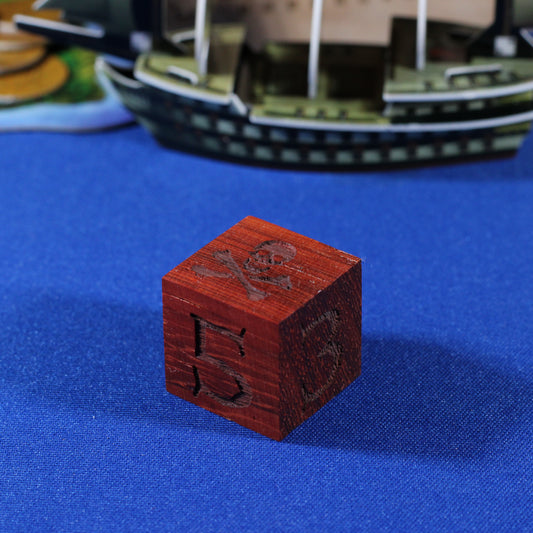 Padauk Skull & Crossbones Die