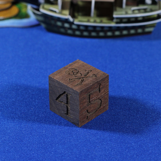 Walnut Skull & Crossbones Die