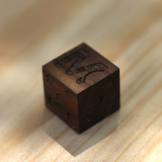 Walnut Meeple Die